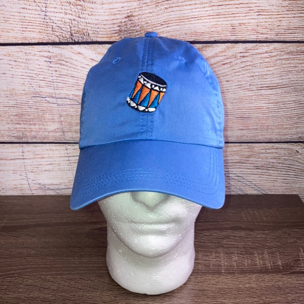 Mens Blue Ahead Classic Cut Adjustable Hat w/ Drum Embroidered